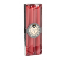 Set Of 4 8 Straight Candles - Red