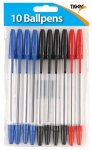 Tiger Ball Point Pen 10 Pack ( Assorted Colours )