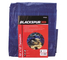 Blackspur 10' ( 3M ) X 12' ( 3.6M ) Tarpaulin - Blue