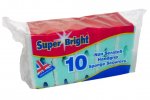 Superbright 10 Pack Handgrip Non Scratch Sponge
