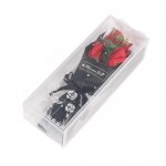 Artificial 20cm 3 Headed Red Rose In 25cm Gift Box