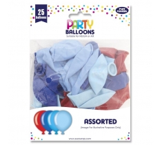 Party Balloons Blue 25 Pack