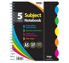 Tiger A5 Subject Twinwire Notebook