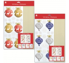 Christmas Baubles Window Stickers