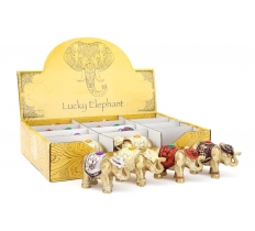 8X5 Gold Elephant Ornament