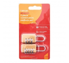 Amtech 2 Pack Combination Padlock Set