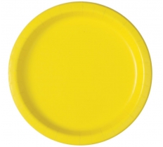 8 Neon Yellow 9 Inch Dinner Plates