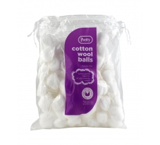 Pretty 100 White Cotton Balls In Polybag