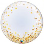 Qualatex 24" Deco Bubble Gold Confetti Dots