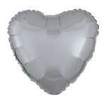 Amscan Metallic Silver Heart Standard Foil Balloons