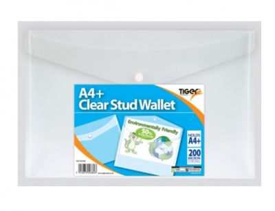 A4+ stud wallet clear only