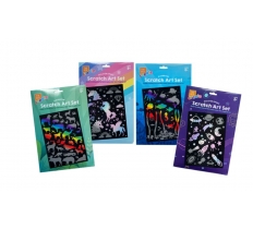 Scratch Art Set Animals Space Unicorns Marine