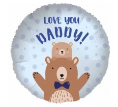 Fathers Day Bear Love You Daddy Standard Foil Balloons