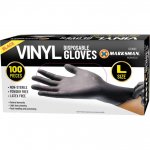 Disposable Black Powder Free Gloves Large