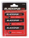 Blackspur Assorted Staple 1500 Pack