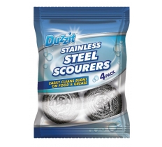 S/STEEL SCOURING PADS 4pk