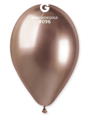 Gemar 13" Pack 25 Latex Balloons Shiny Rose Gold #096