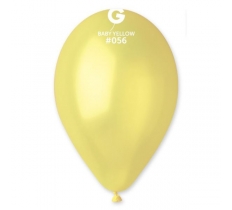 Gemar 13" Pack 50 Latex Balloons Metallic Baby Yellow #056