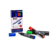 Pukka Assorted Permanent Markers 4 Pack