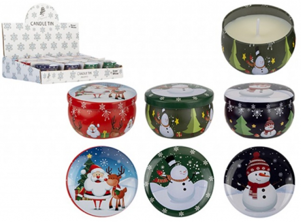 Snow White Christmas Candle Pot - Click Image to Close
