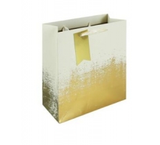 Cream Gold Distressed Medium Bag