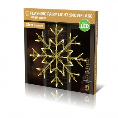 Led Snowflake Silhouette Light Warm White