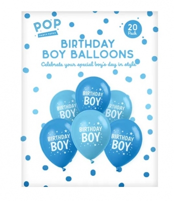 Birthday Boy Balloons 20pk