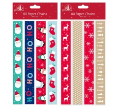 Christmas 80 Printed Paper Chains Cute
