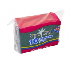 SUPERBRIGHT SCOURING PADS 10 PACK