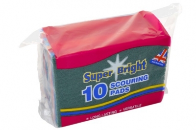 SUPERBRIGHT SCOURING PADS 10 PACK