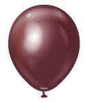 Kalisan 12" Mirror Burgundy Latex Balloon 50 Pack
