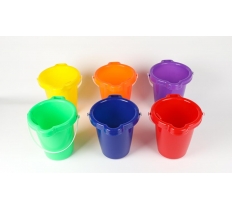 Plastic bucket mix colors
