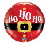 18" Round Ho Ho Ho Santas Belt Balloon