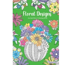 Pattern Or Floral Design Anti-Stress Colouring Book