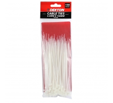 Dekton 150 Pcs 2.5mm X 150mm White Cable Ties