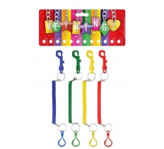 Stretchy Spiral Keychain with Clip X 12 ( 23p Each )