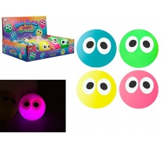 Light Up Big Eye Bouncy Ball 5.5cm 4 Assorted