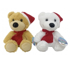 Christmas Plush Bear Hat & Scarf 15cm