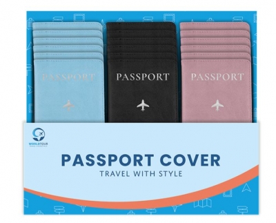 Foil Pu Leather Passport Cover