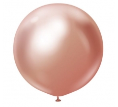 Kalisan 36" Mirror Rose Gold Latex Balloons 2 Pack