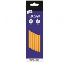 Tallon 15 Hb Pencils With Eraser Tops