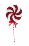 CANDY CANE LOLLIPOP PICK 47cm TINSEL