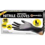 Black Nitrile Gloves Powder Free - Large 100 pack