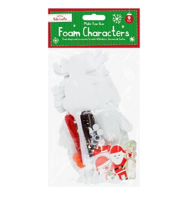 Christmas Craft Foam Characters - 9 Pack