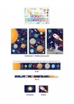 Space Rocket & Planets Stationery Set Of 5