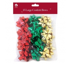 Bows XMAS 15 Large Confetti Trad