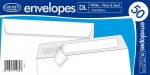 County DL White Peel & Seal Envelopes 50 Pack