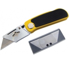 Amtech Folding Lock Back Utility Knife Cushion Grip