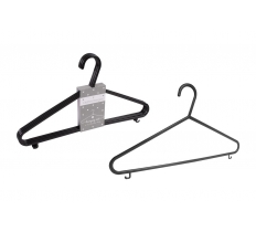 CLOTHERS HANGERS BLACK PACK OF 4