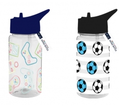 Boys Printed Bottle With Straw 400ml